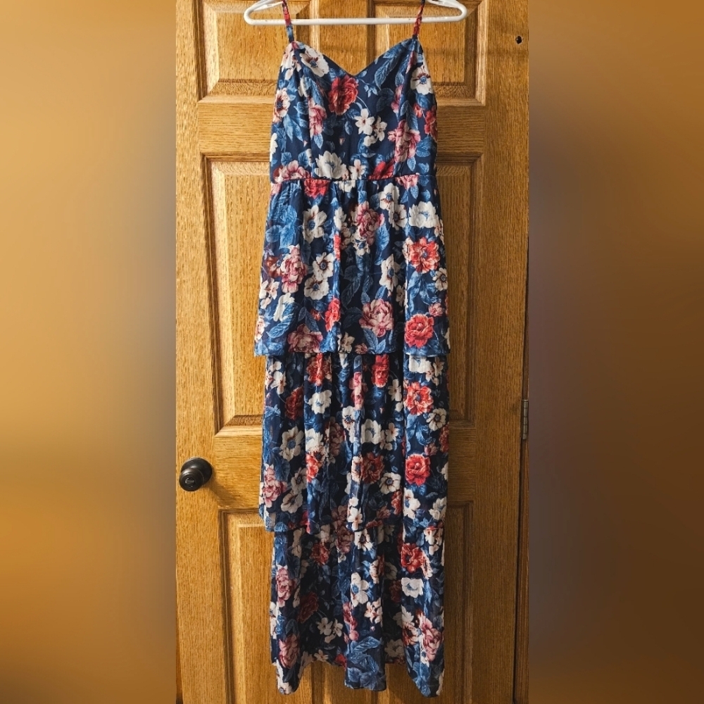 NWT Stitch Fix The General Good Caitriona Layered Maxi Dress Green Sz. M
